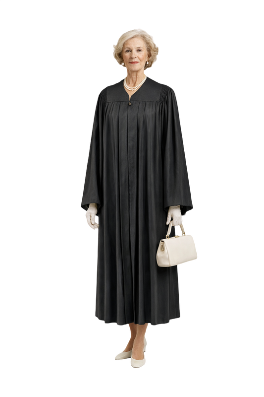 1950s Black Synthetic Robe - Model