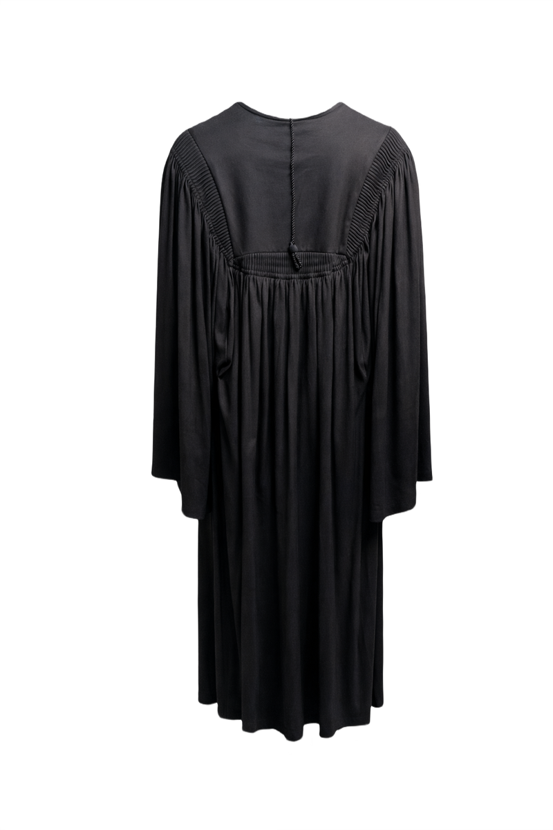 1950s Black Synthetic Robe - Back View