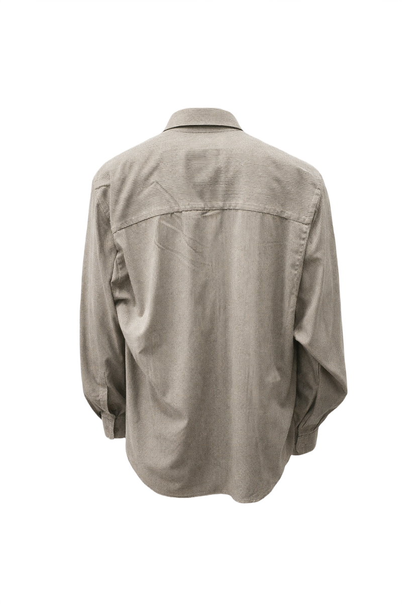 1990s Light Beige Cotton Shirt - Back View
