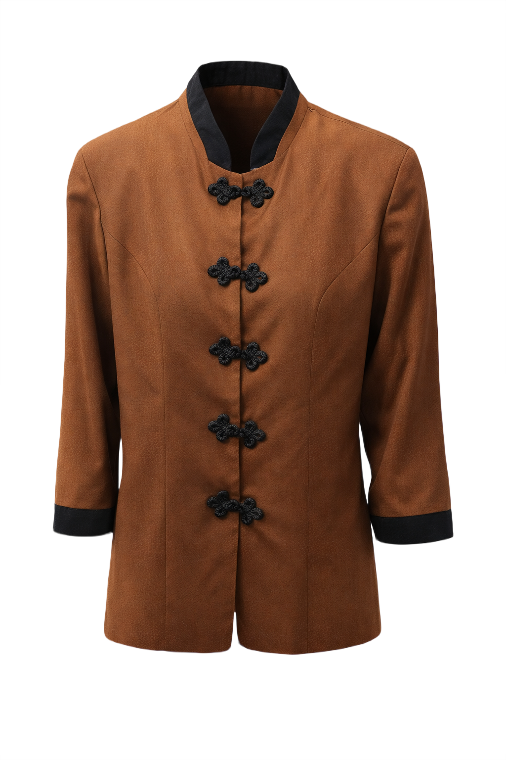 1990s Brown Wool Jacket - Front View