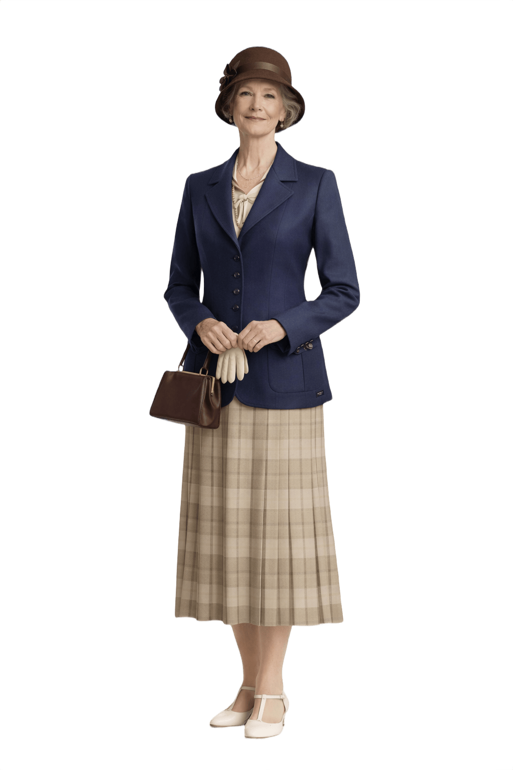 1940s Dark Navy Wool Blazer - Model