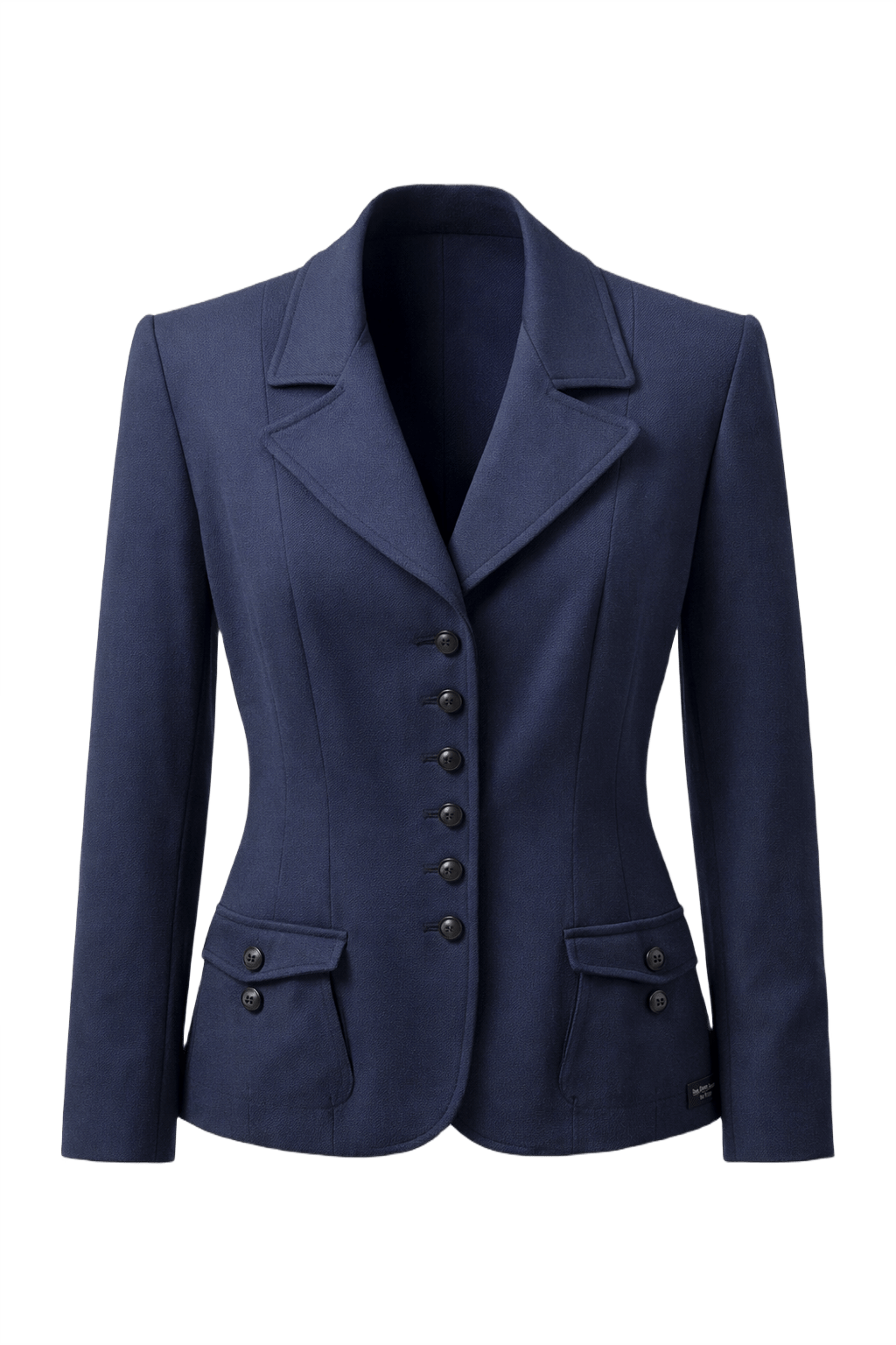 1940s Dark Navy Wool Blazer - Front View