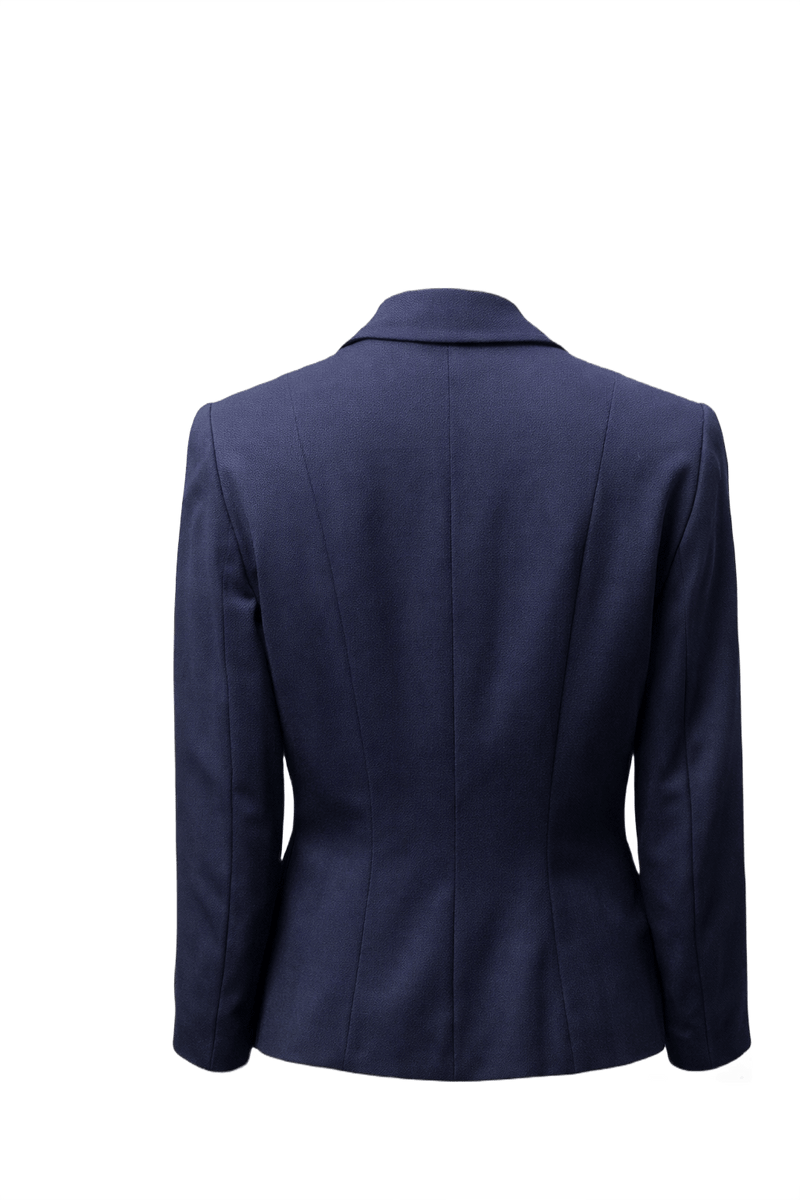 1940s Dark Navy Wool Blazer - Back View