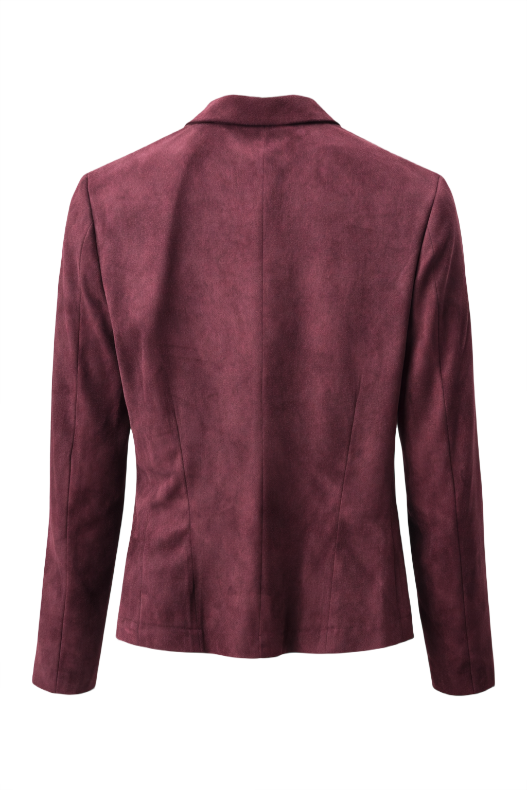 1990s Deep Plum Velvet Jacket - Back View