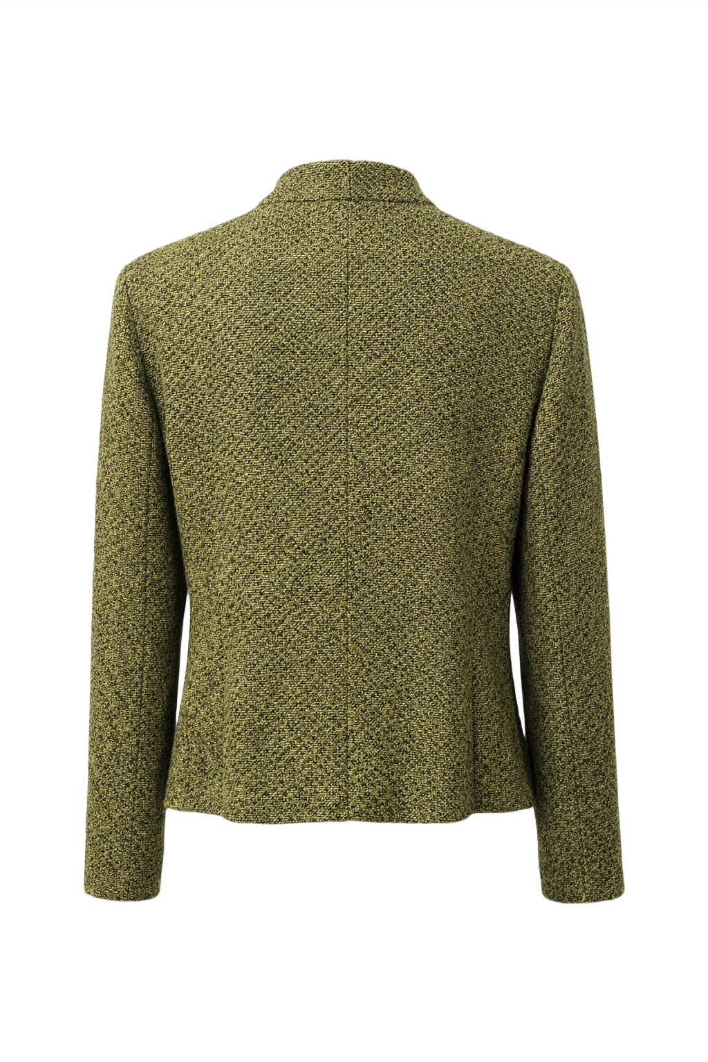 1980s Olive Green Wool Blend Jacket - Back View