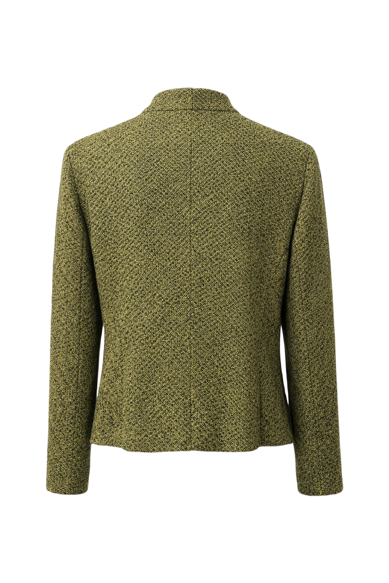 1980s Olive Green Wool Blend Jacket - Back View
