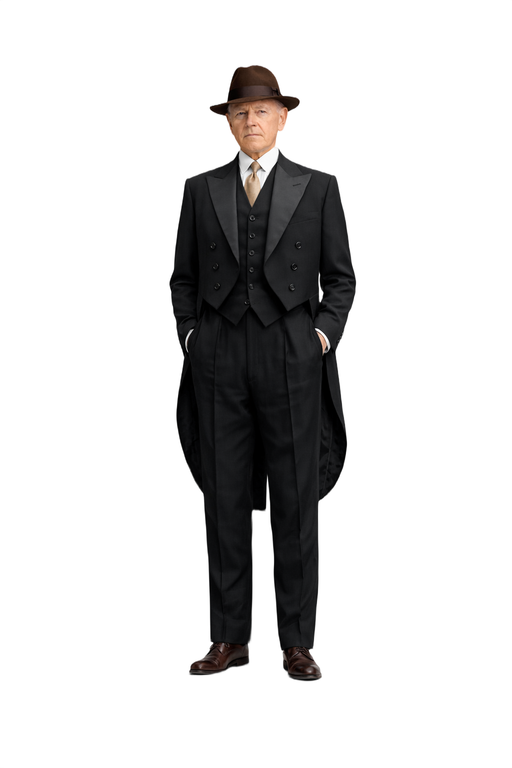 1930s Black Wool Jacket - Model