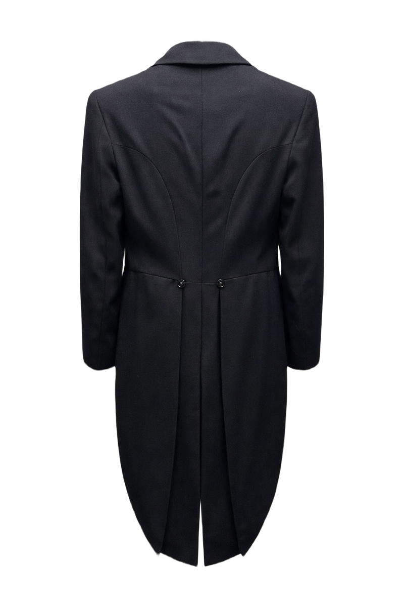 1930s Black Wool Jacket - Back View