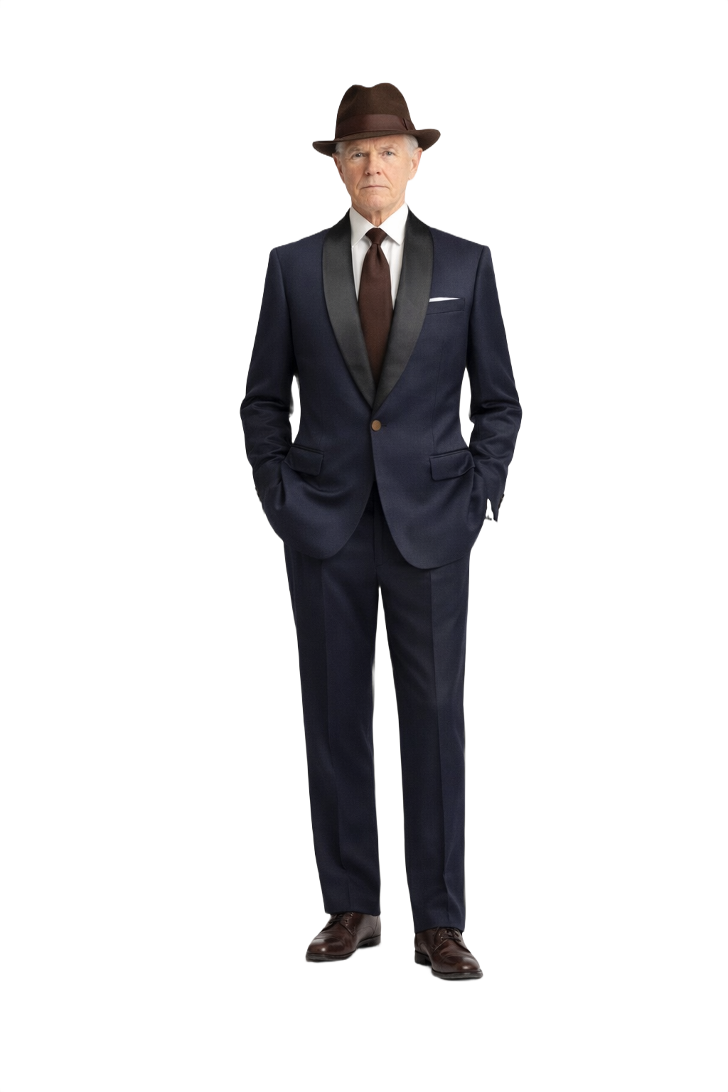 1930s Navy Blue Wool Blend Blazer - Model