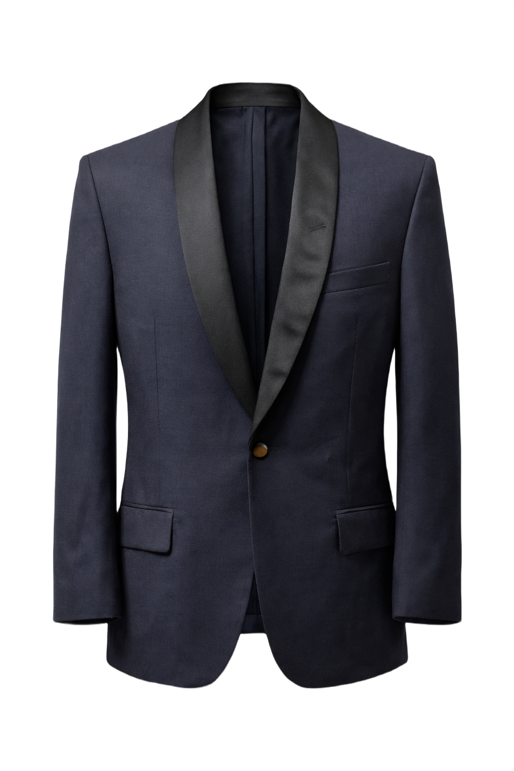 1930s Navy Blue Wool Blend Blazer - Front View