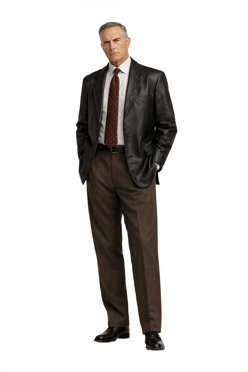 1990s Black Leather Jacket - Model