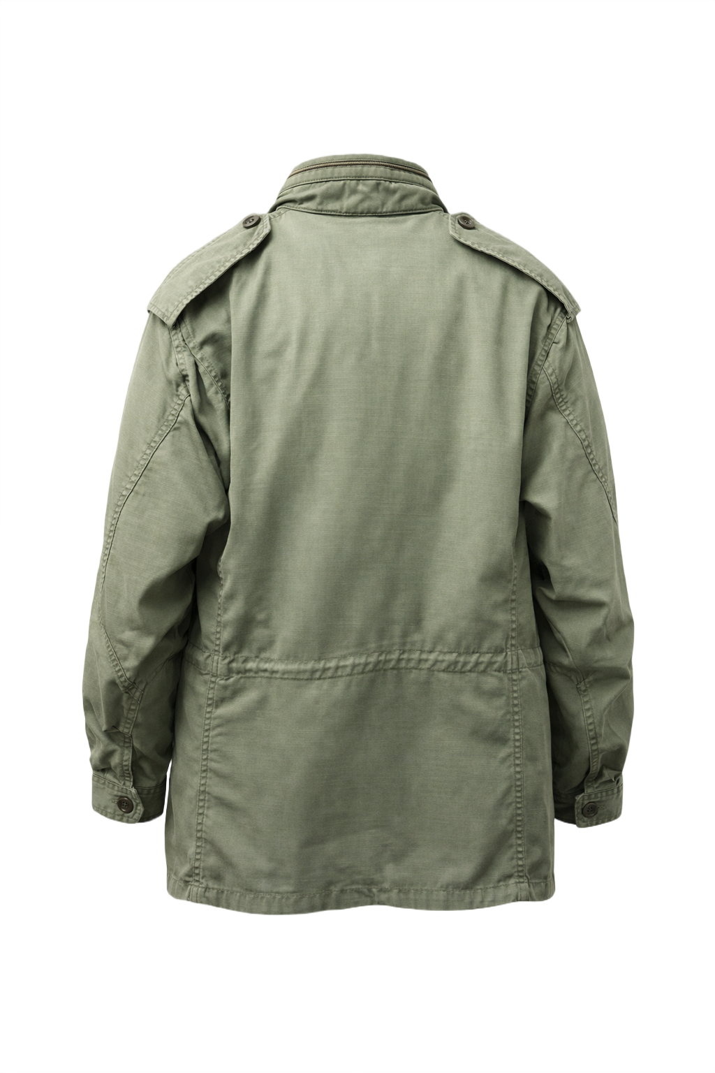 1940s Olive Drab Cotton Jacket - Back View