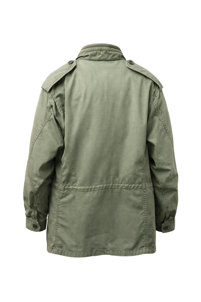 1940s Olive Drab Cotton Jacket - Back View