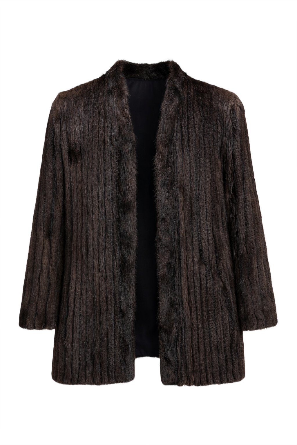 1980s Dark Brown Fur Coat - Front View