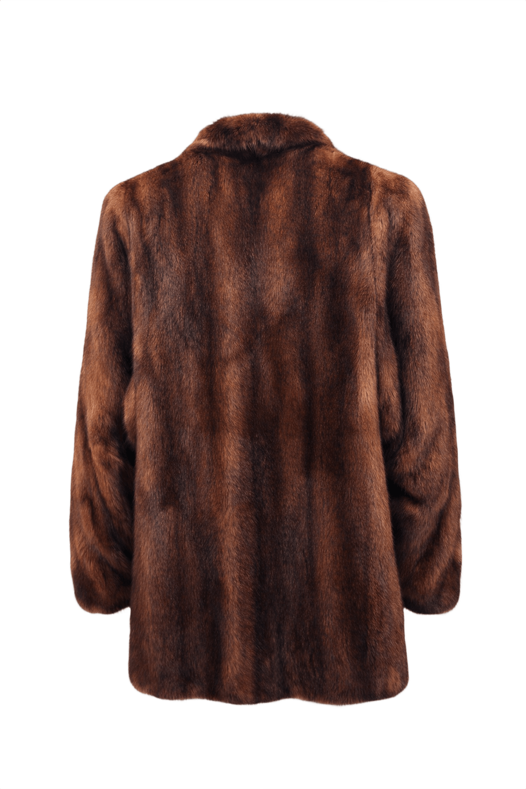 1980s Rich Brown Fur Coat - Back View