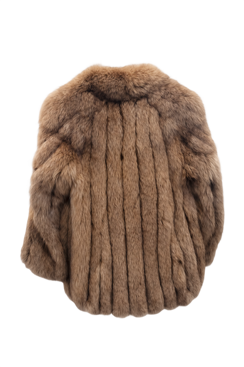 1980s Brown Fur Coat - Back View