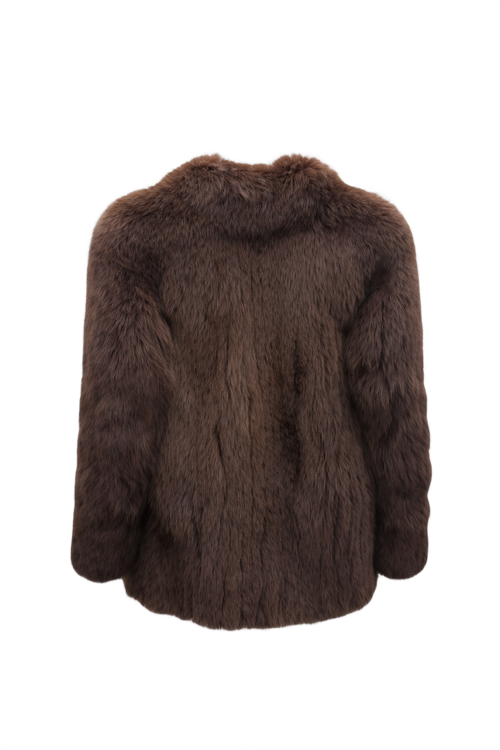 1980s Dark Brown Fur Coat - Back View