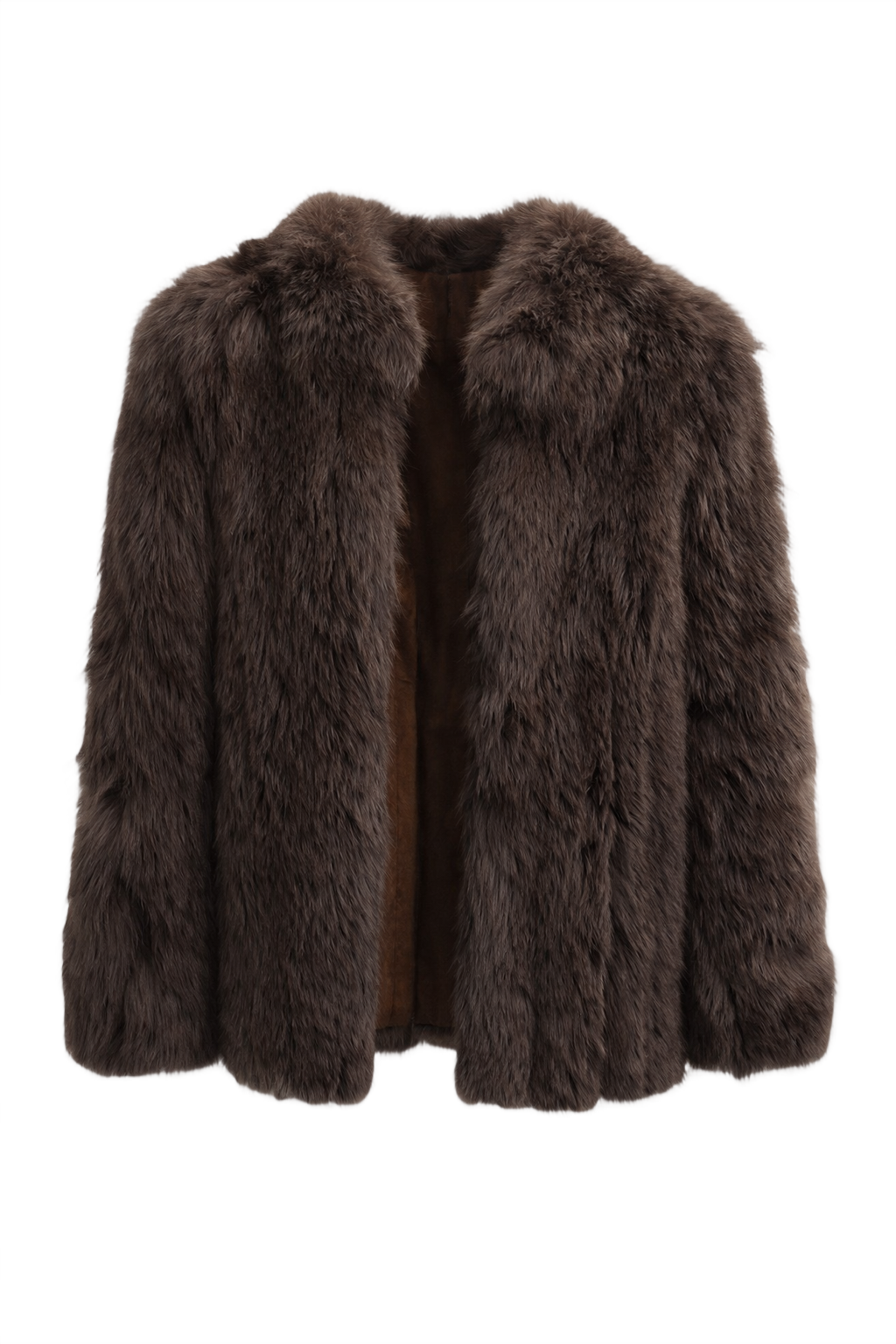 1980s Dark Brown Fur Coat - Front View