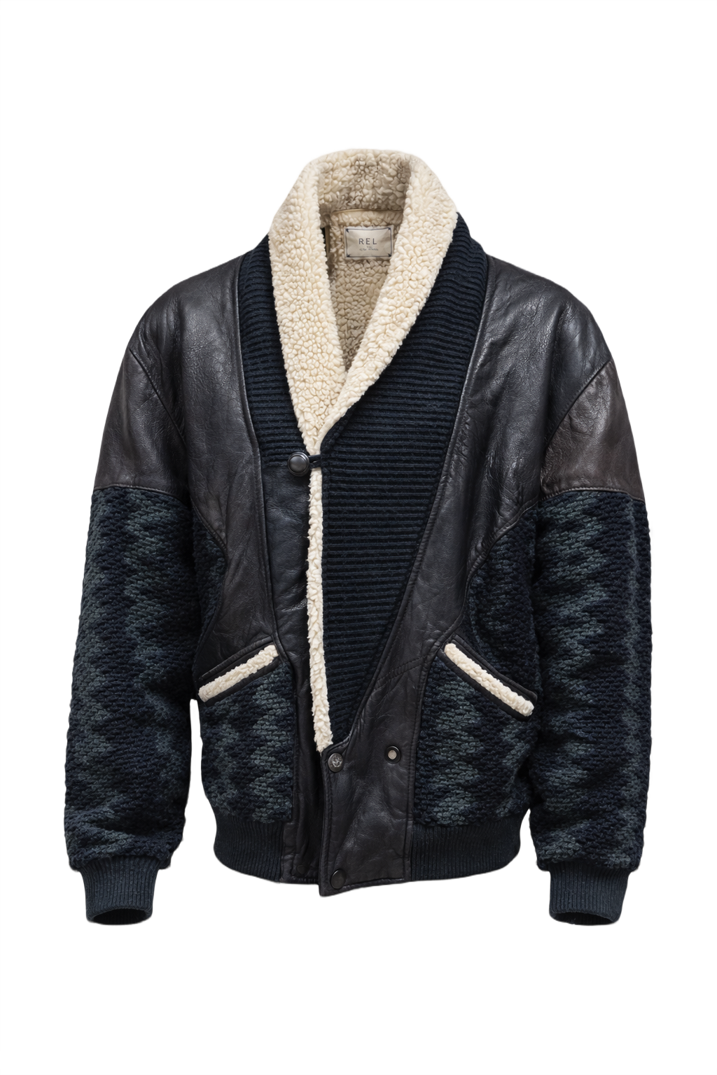 1980s Black Wool Jacket - Front View