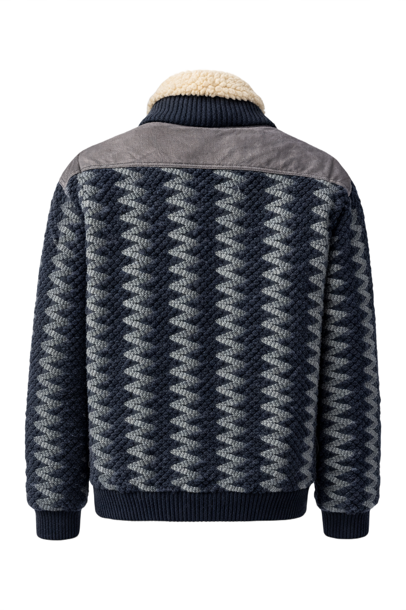 1980s Black Wool Jacket - Back View