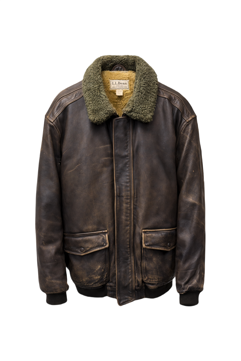 1980s Dark Brown Leather Jacket - Front View