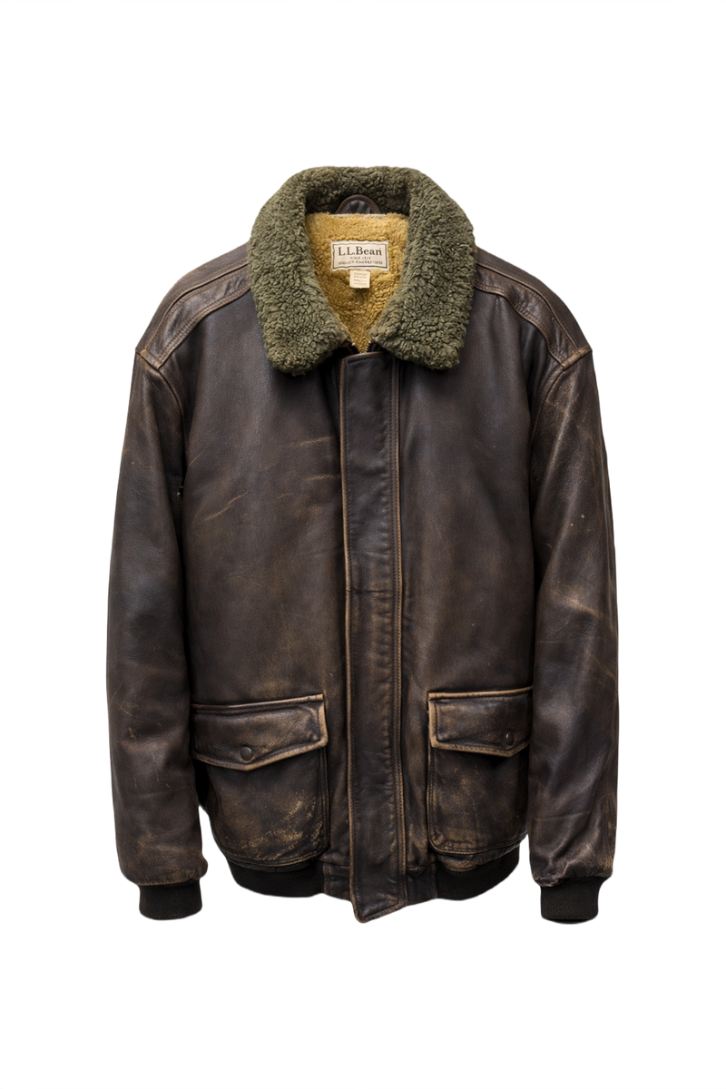 1980s Dark Brown Leather Jacket - Front View