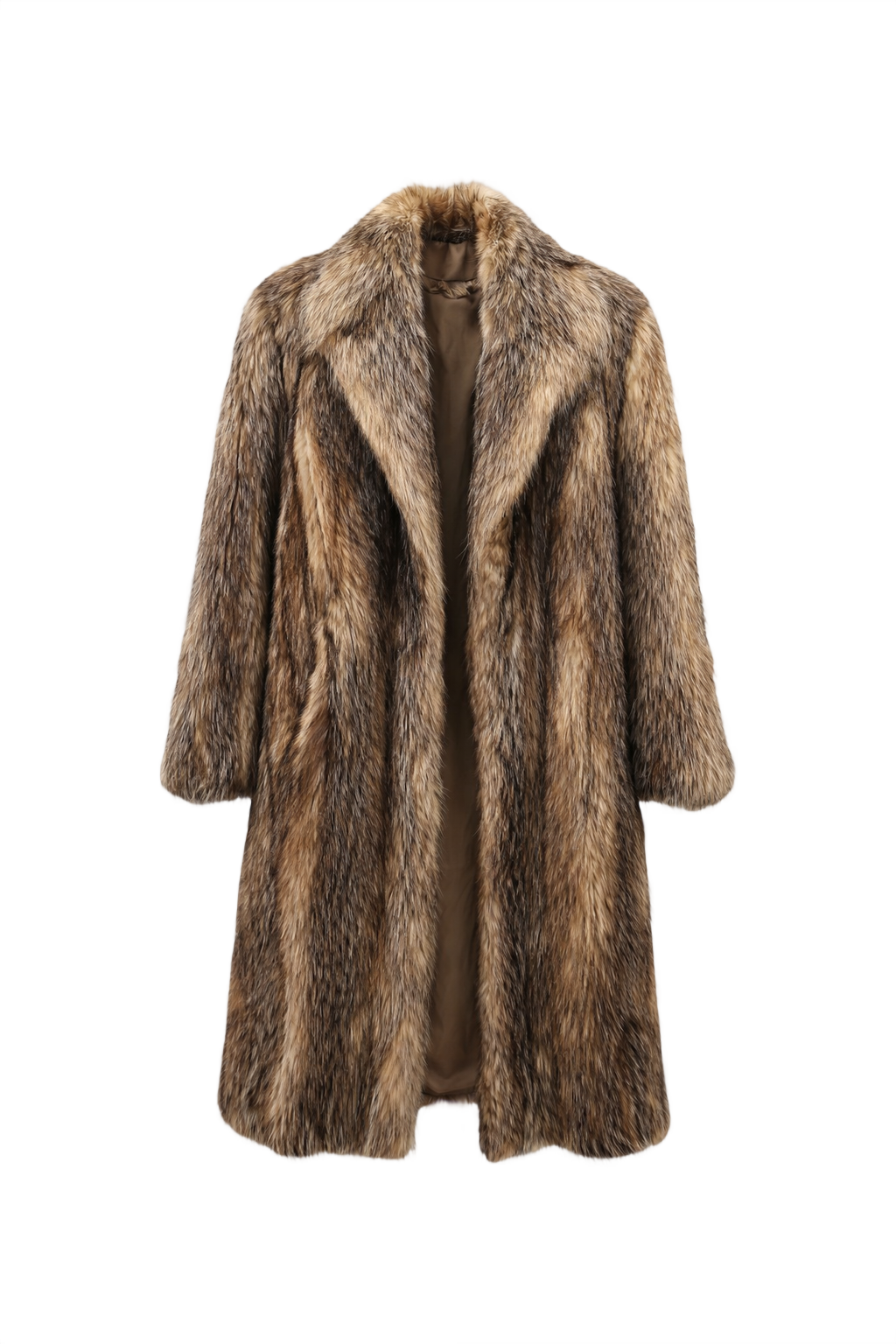 1970s Brown Fur Coat - Front View