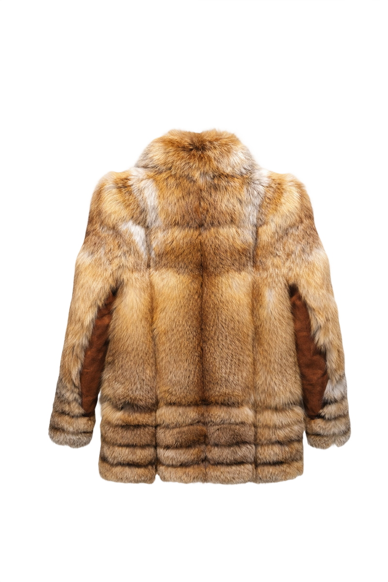 1970s Warm Brown Fur Coat - Back View