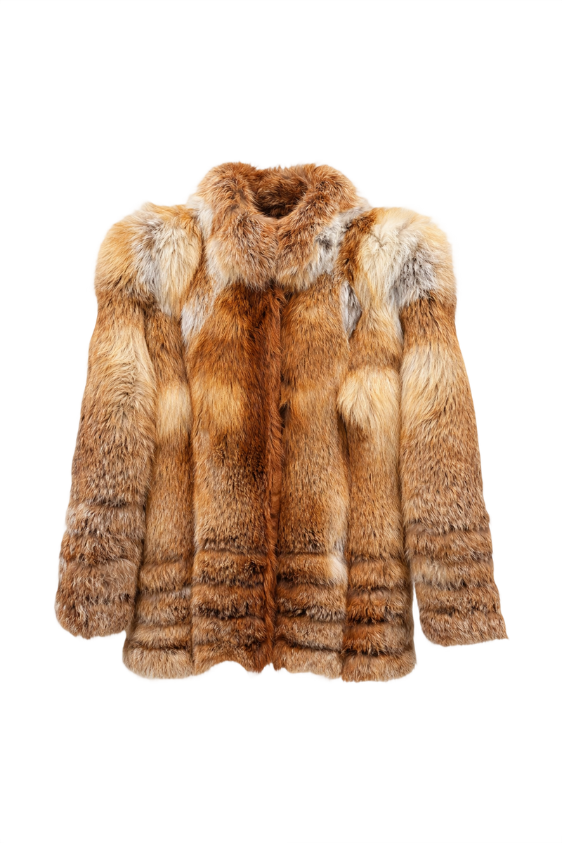 1970s Warm Brown Fur Coat - Front View