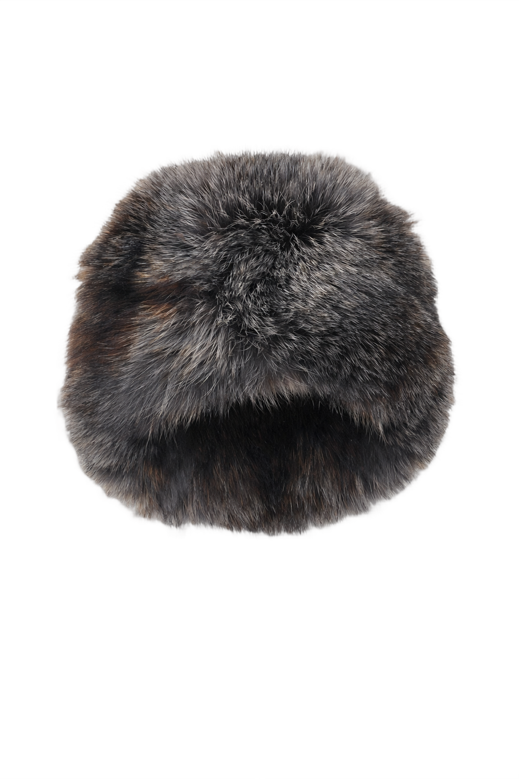 1980s Gray Fur Hat - Front View