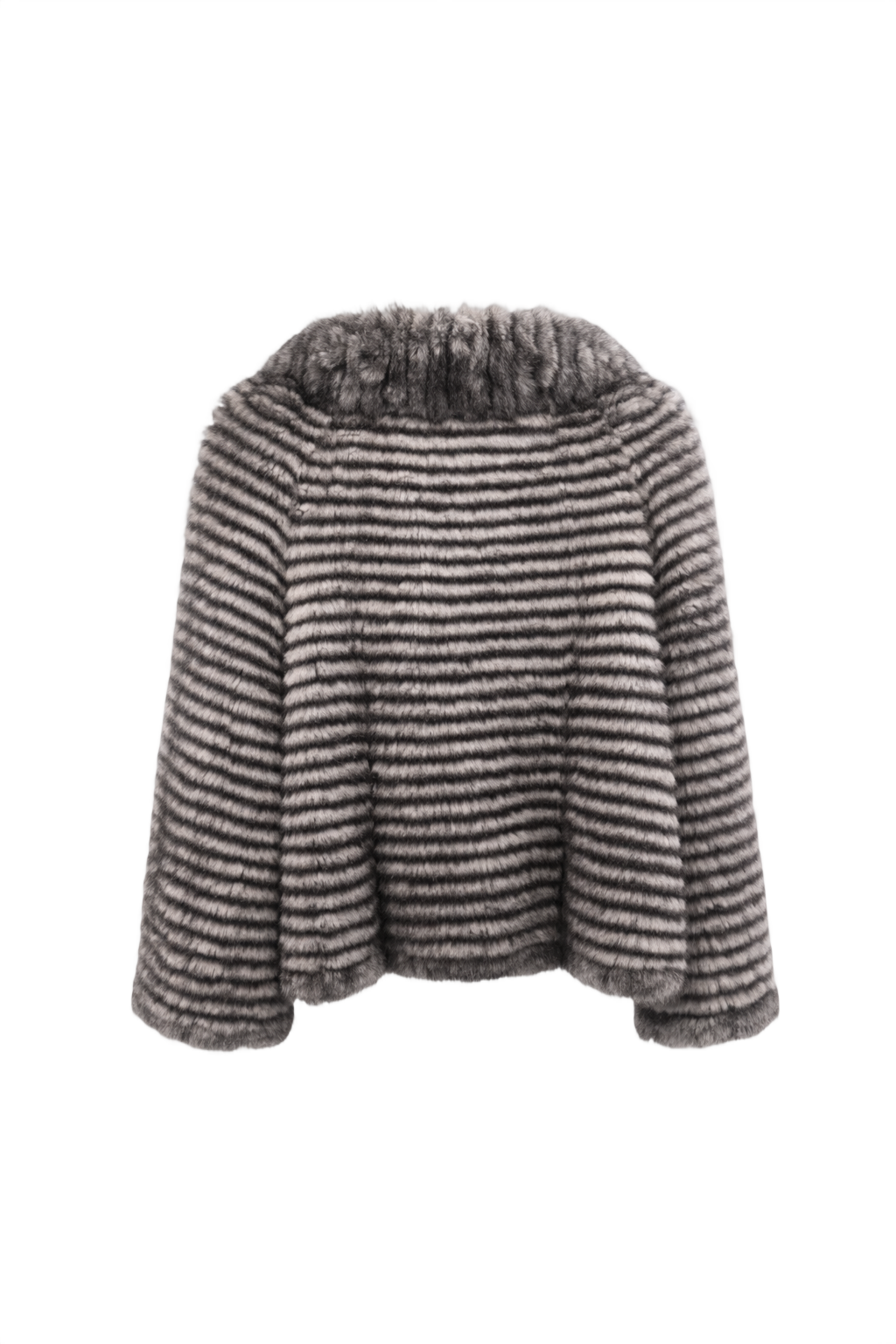 1990s Grey Fur Coat - Back View