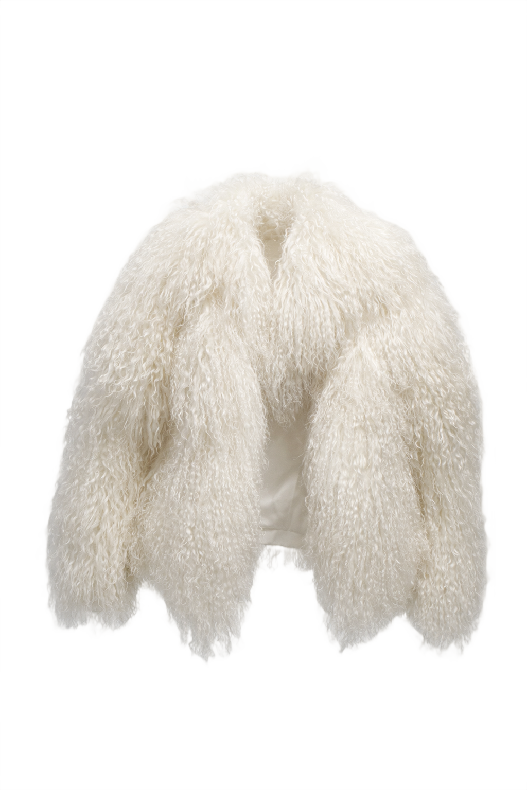 1990s White Fur Coat - Front View