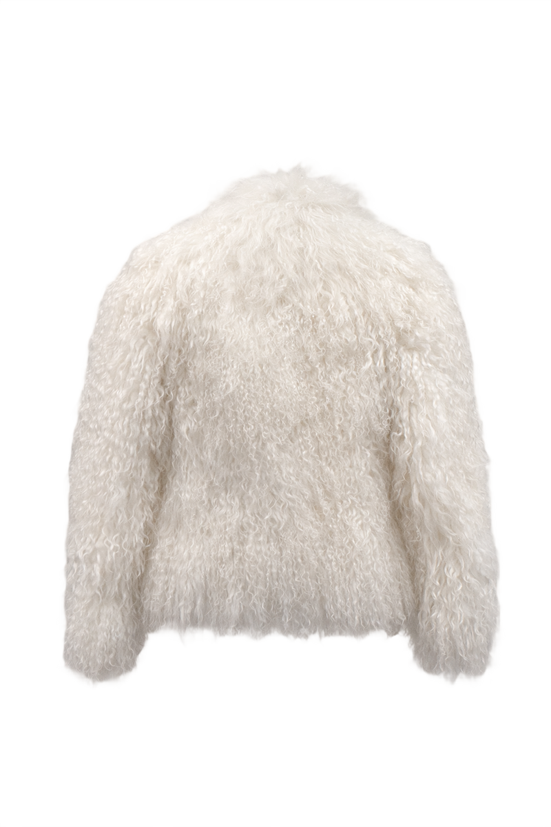 1990s White Fur Coat - Back View