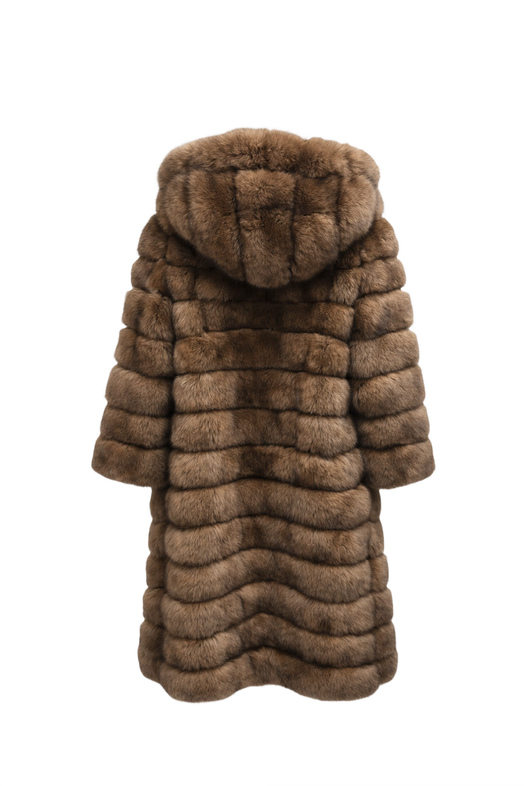 1990s Brown Fur Coat - Back View