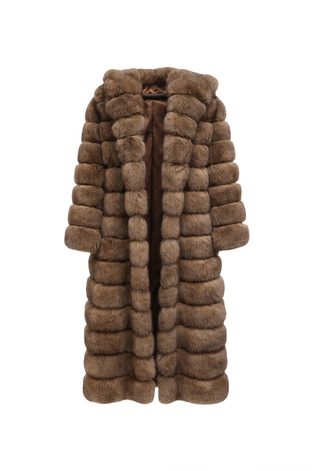1990s Brown Fur Coat - Front View