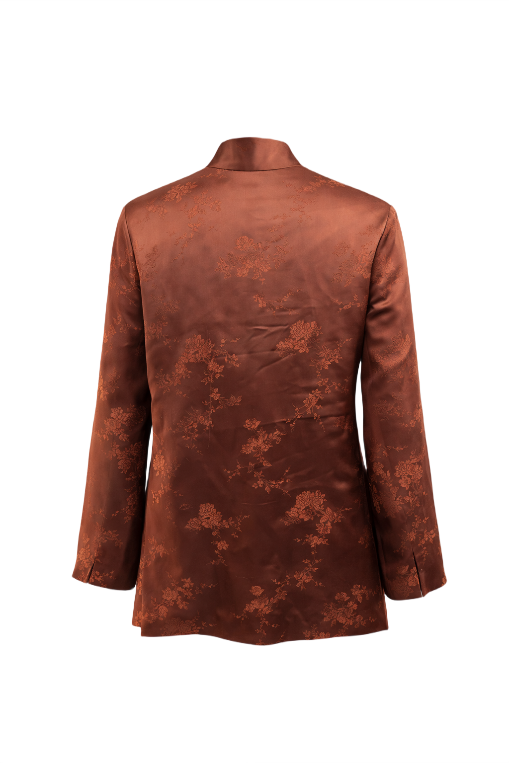 1980s Dusty Rose Silk Jacket - Back View