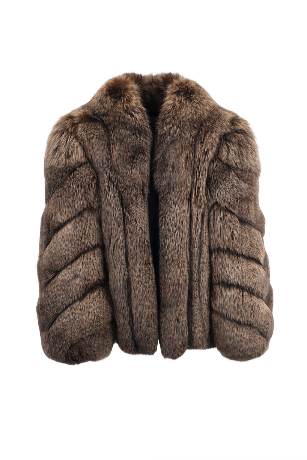 1980s Brown Fur Coat - Front View