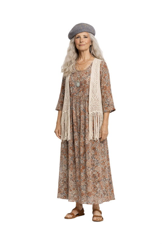 1980s Grey Felt Hat with Gold Embroidery - Model