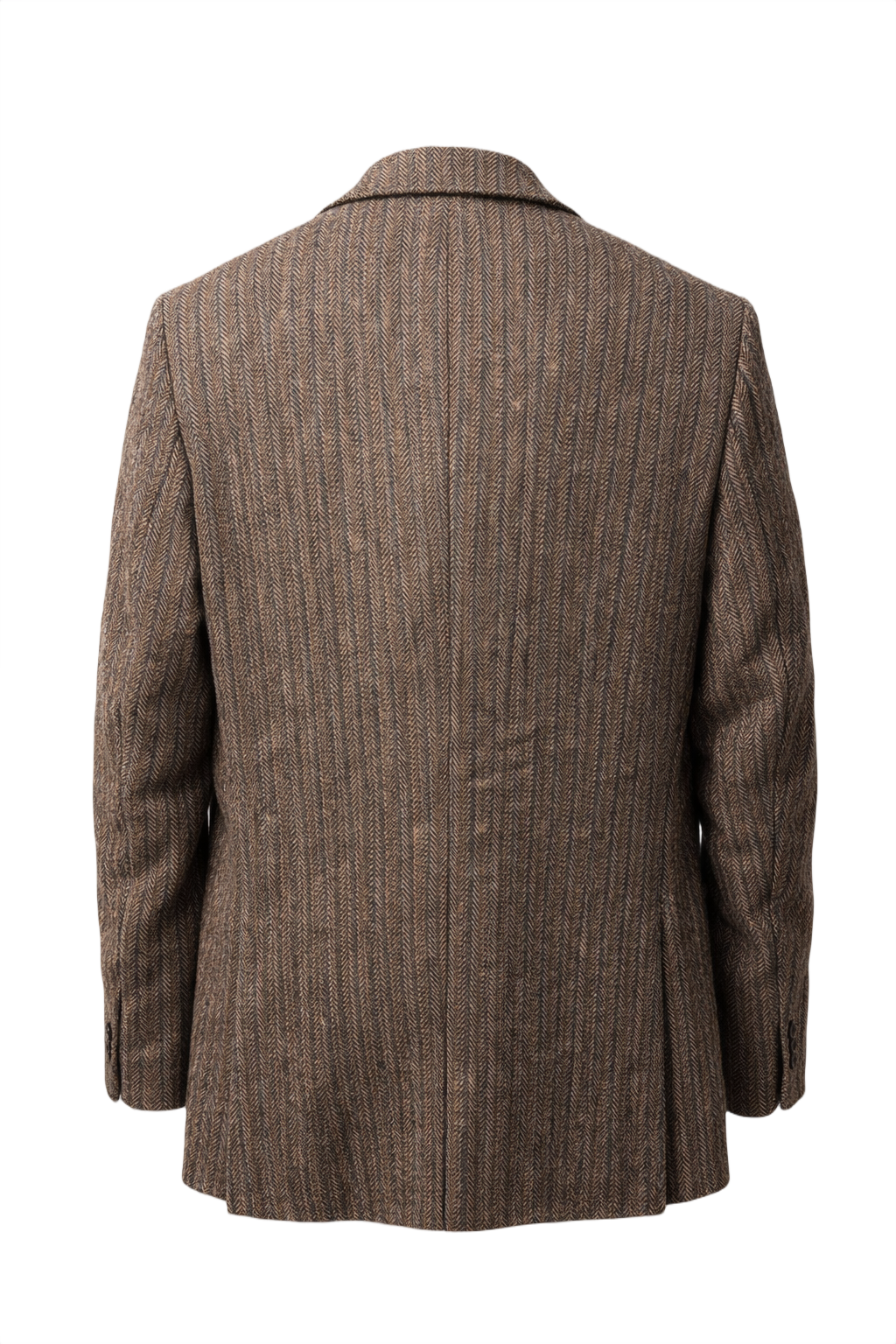 1980s Brown Wool Blazer - Back View