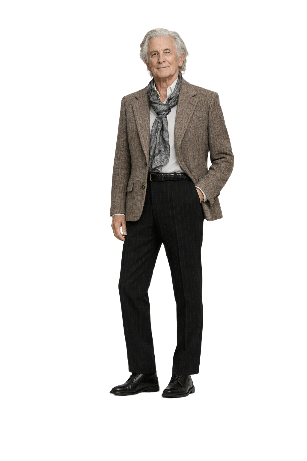 1980s Brown Wool Blazer - Model