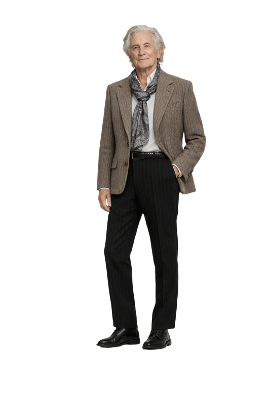 1980s Brown Wool Blazer - Model