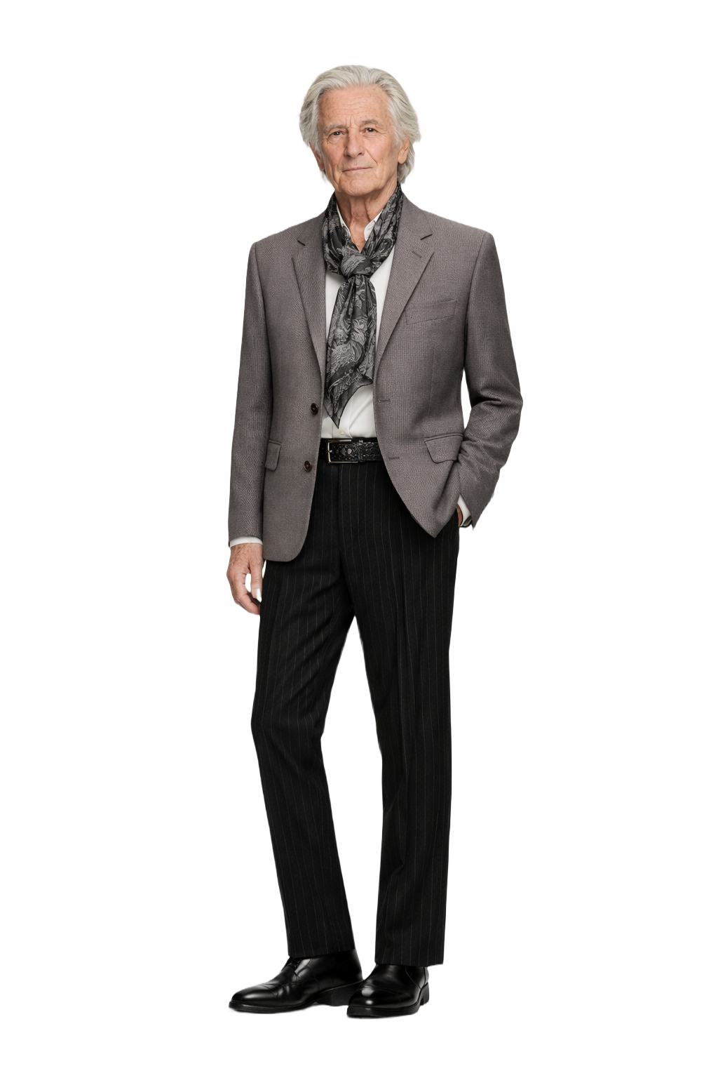 1980s Gray Wool Blazer - Model