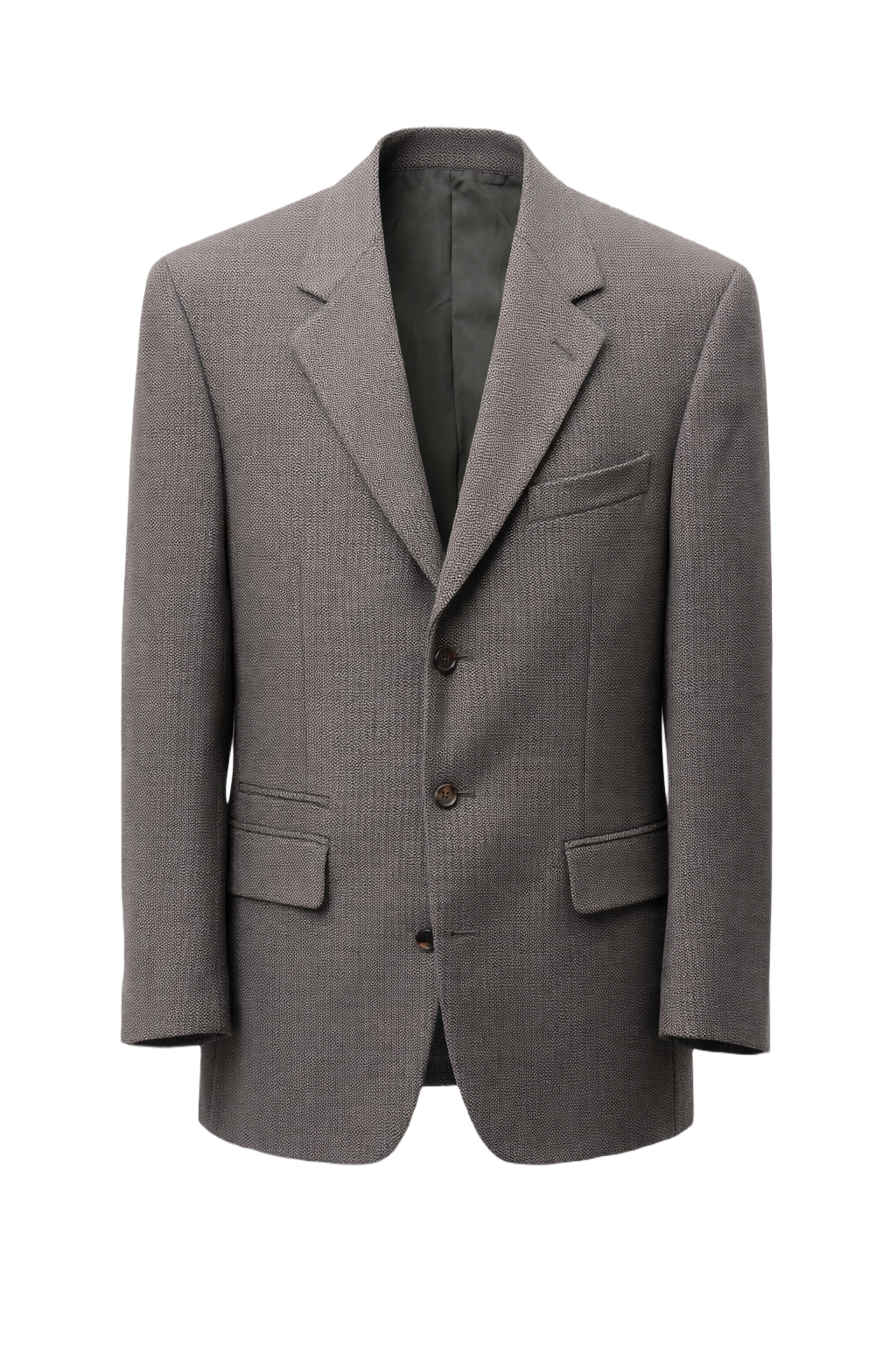 1980s Gray Wool Blazer - Front View