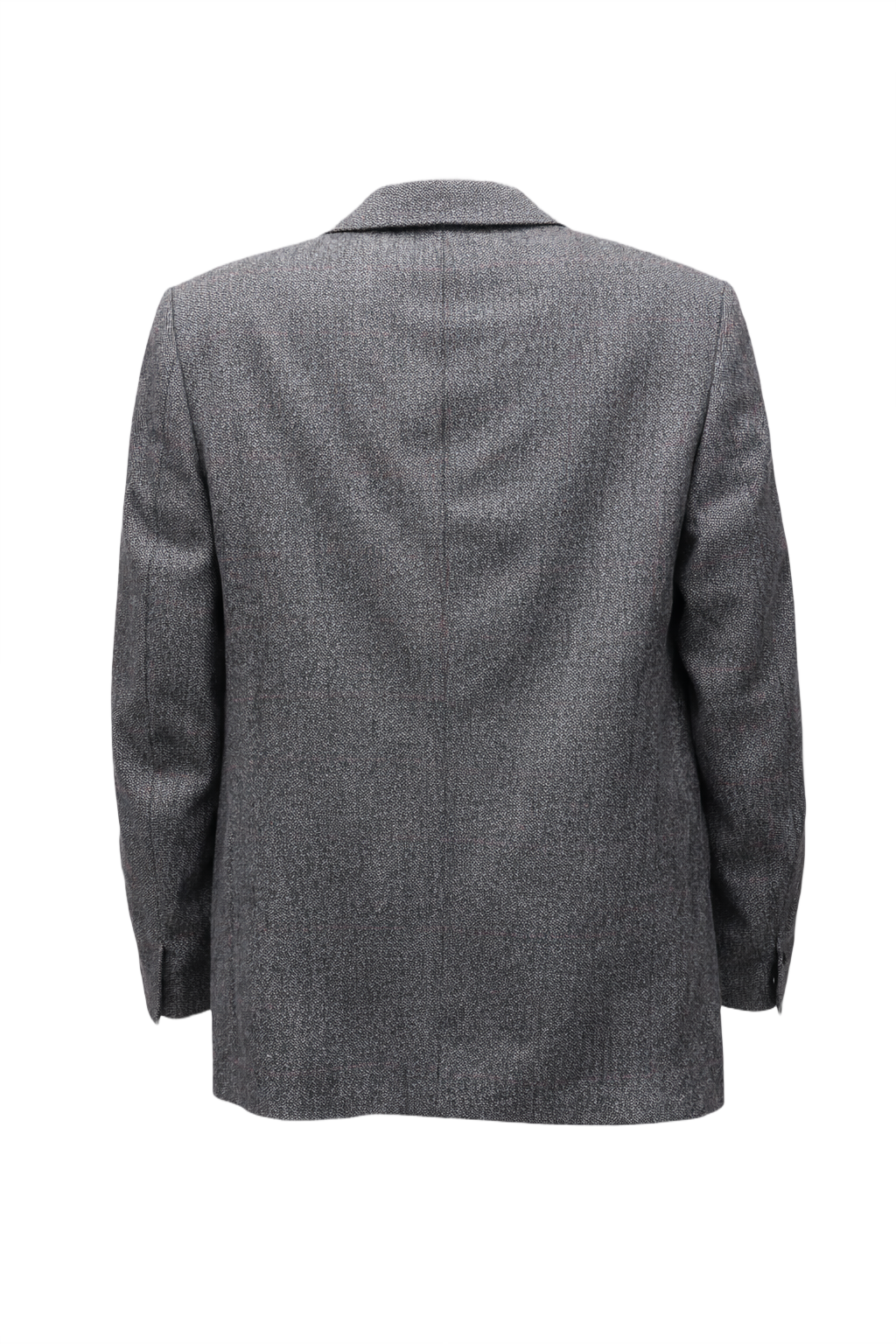 1970s Charcoal Grey Wool Blazer - Back View