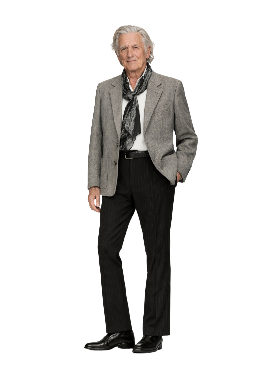 1970s Grey Wool Blazer - Model