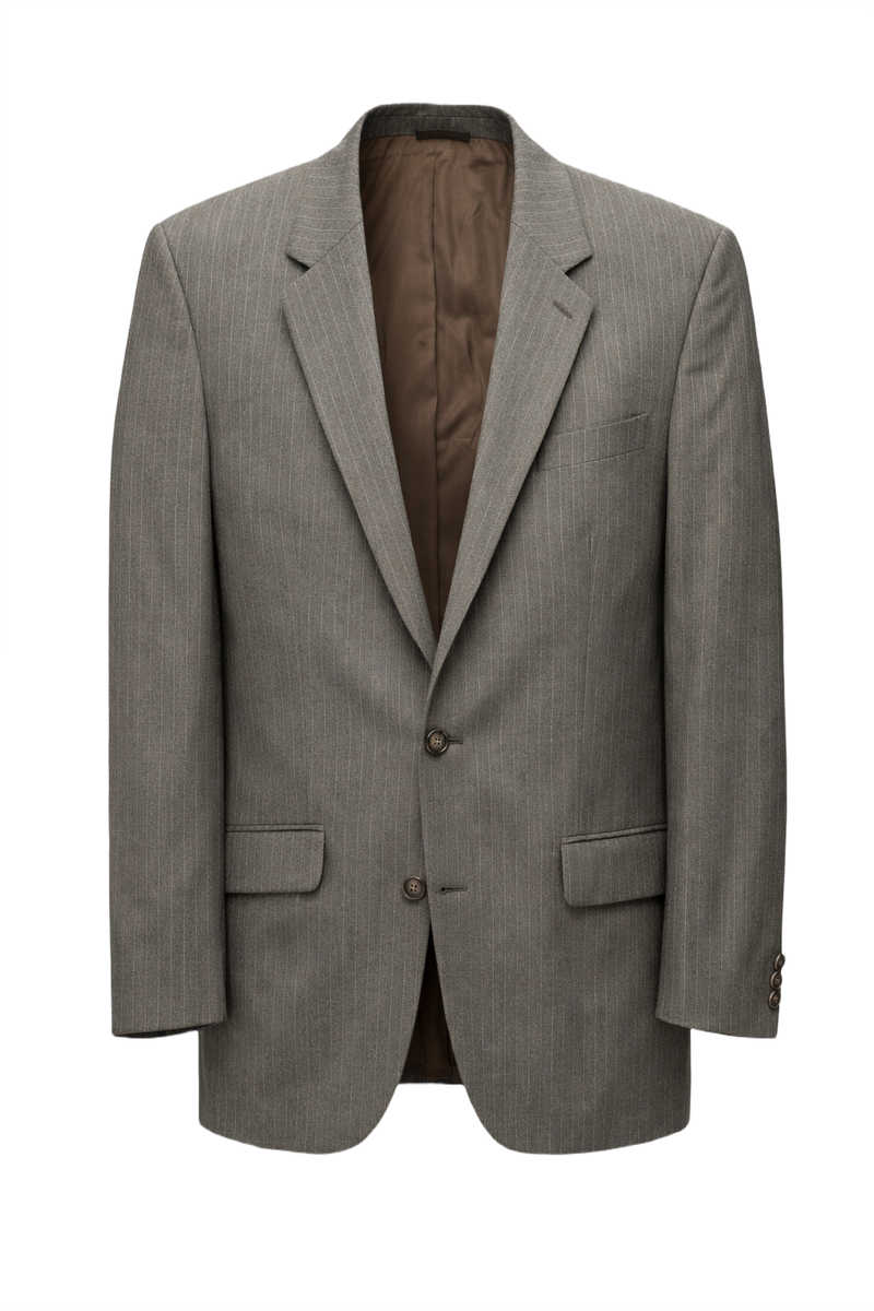 1970s Grey Wool Blazer - Front View