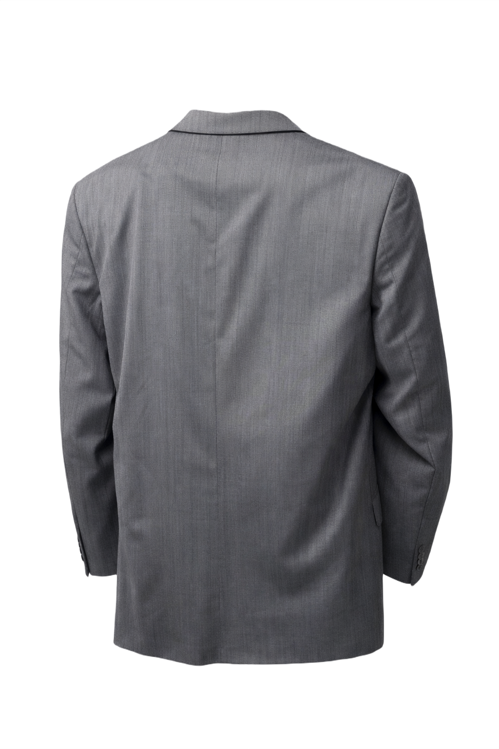 1970s Charcoal Grey Wool Blazer - Back View