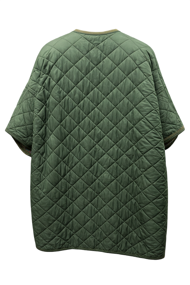 1970s Olive Green Synthetic Jacket - Back View