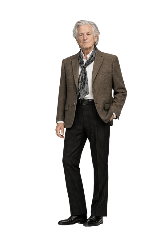 1970s Brown Wool Blazer - Model