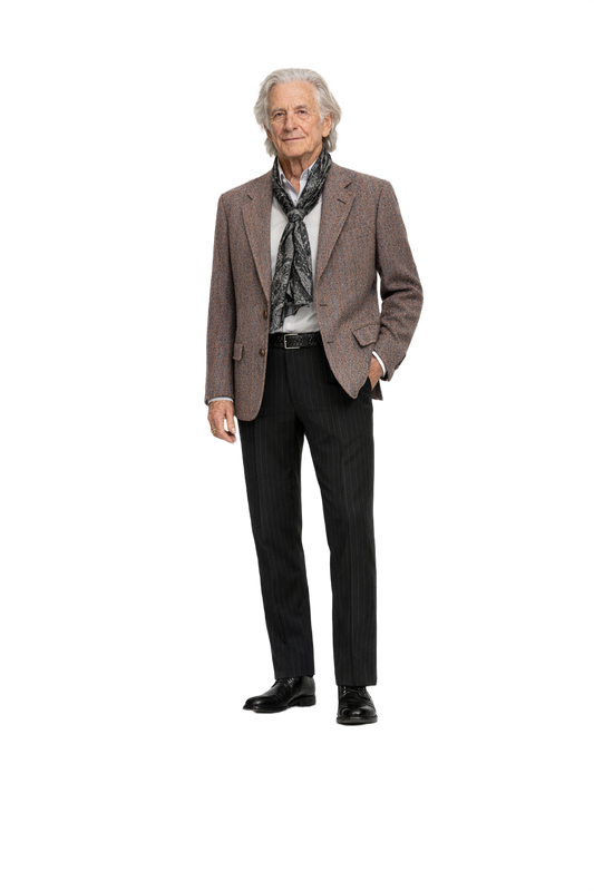 1970s Brown Wool Blazer - Model